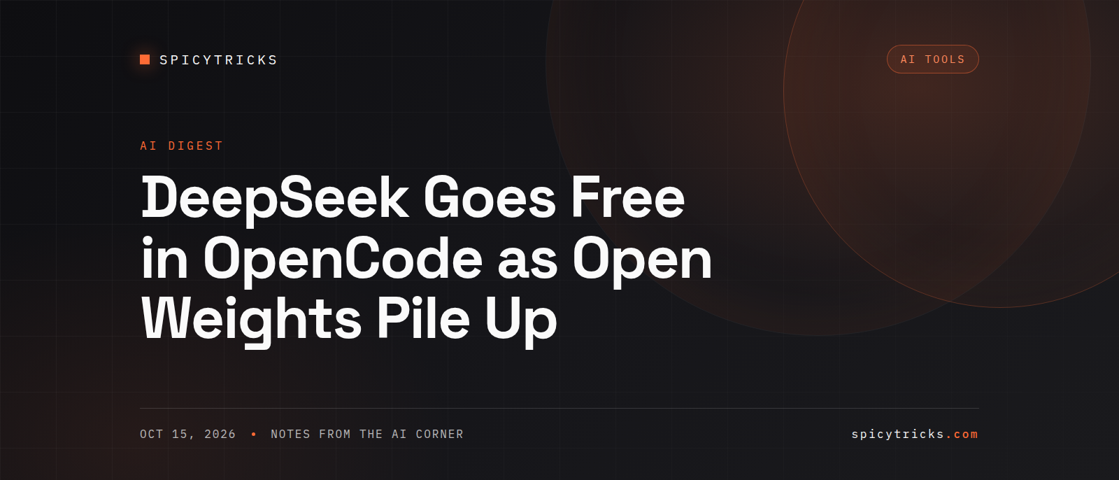 DeepSeek Goes Free in OpenCode as Open Weights Pile Up